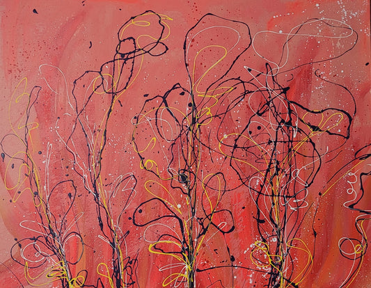 Les fleurs en flamme